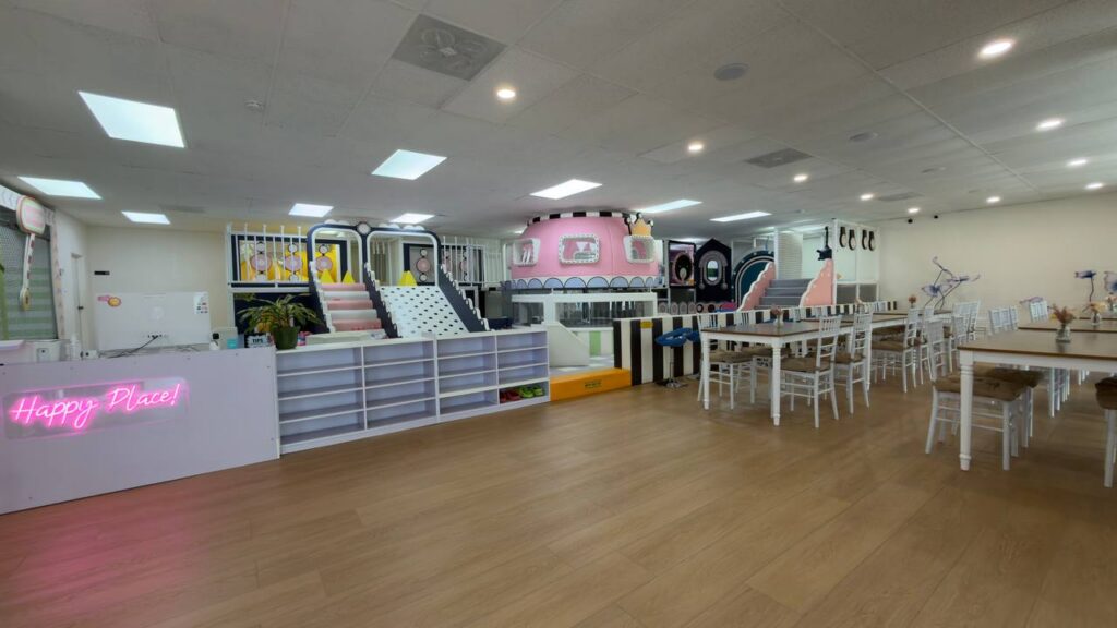 Updated La La Land Burbank reception and seating area